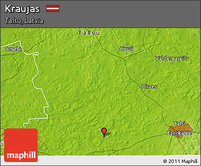 Physical 3D Map of Kraujas
