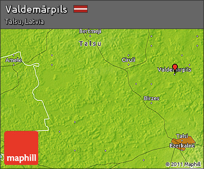 Physical 3D Map of Valdemārpils