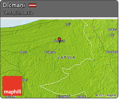 Physical 3D Map of Dīcmaņi