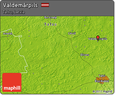 Physical 3D Map of Valdemārpils