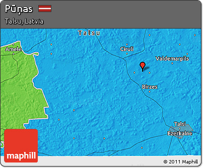 Political 3D Map of Pūņas