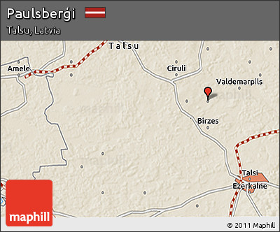 Shaded Relief 3D Map of Paulsberģi