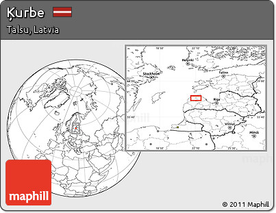 Blank Location Map of Ķurbe