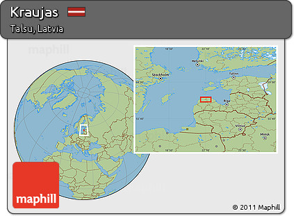Savanna Style Location Map of Kraujas