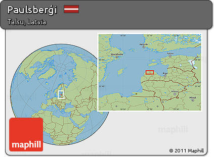 Savanna Style Location Map of Paulsberģi