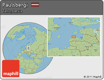 Savanna Style Location Map of Paulsberģi