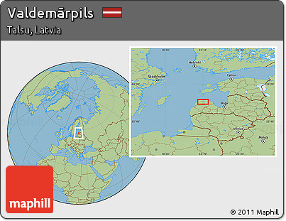 Savanna Style Location Map of Valdemārpils