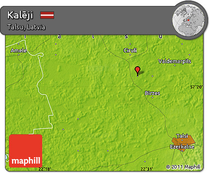 Physical Map of Kalēji