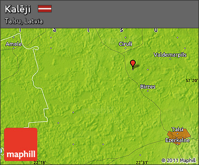 Physical Map of Kalēji