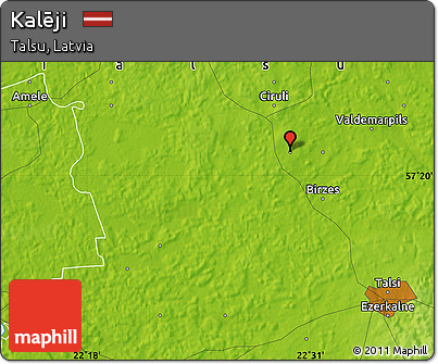 Physical Map of Kalēji