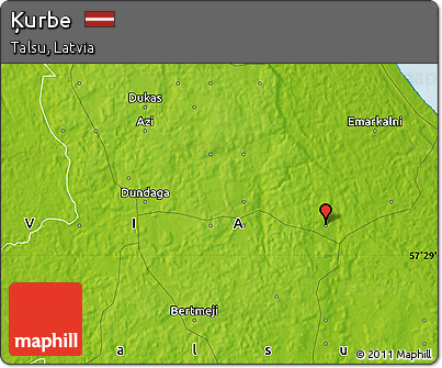 Physical Map of Ķurbe