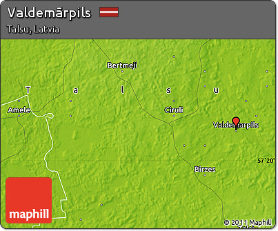 Physical Map of Valdemārpils