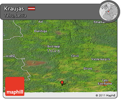 Satellite Panoramic Map of Kraujas