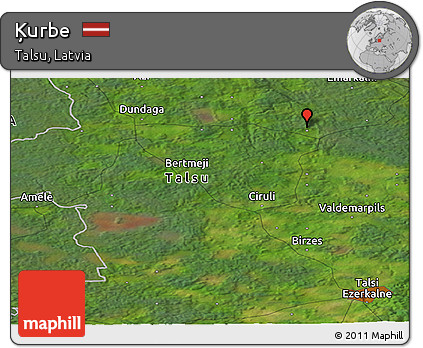 Satellite Panoramic Map of Ķurbe