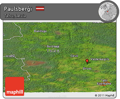 Satellite Panoramic Map of Paulsberģi