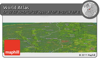 Satellite Panoramic Map of the Area around 57° 25' 7" N, 22° 10' 29" E
