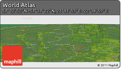 Satellite Panoramic Map of the Area around 57° 25' 7" N, 22° 10' 29" E