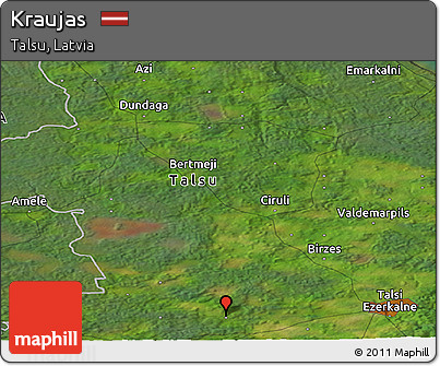 Satellite Panoramic Map of Kraujas