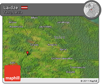 Satellite 3D Map of Laidze
