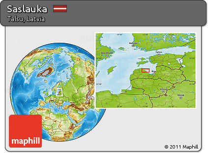 Physical Location Map of Saslauka