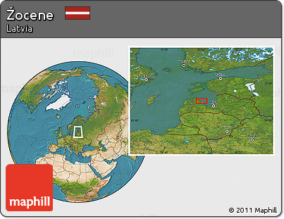 Satellite Location Map of Žocene