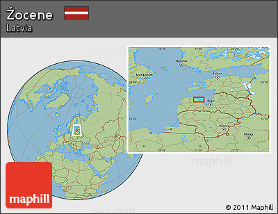 Savanna Style Location Map of Žocene