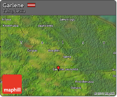 Satellite Map of Garlene