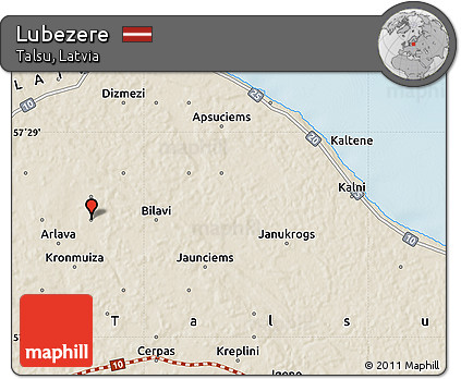 Shaded Relief Map of Lubezere