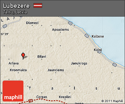 Shaded Relief Map of Lubezere