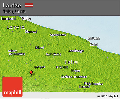 Physical Panoramic Map of Laidze