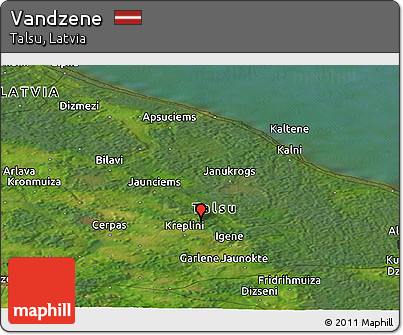 Satellite Panoramic Map of Vandzene