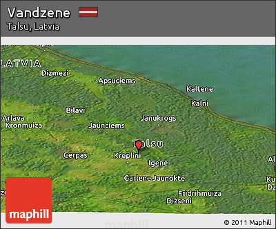Satellite Panoramic Map of Vandzene