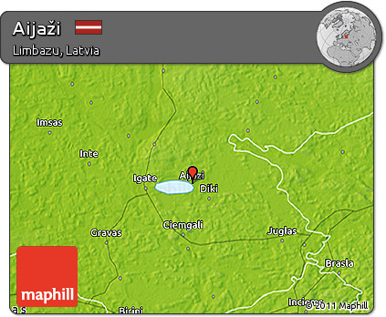 Physical 3D Map of Aijaži