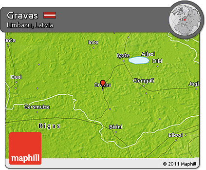 Physical 3D Map of Gravas