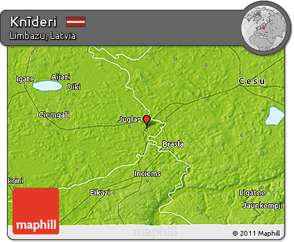 Physical 3D Map of Knīderi