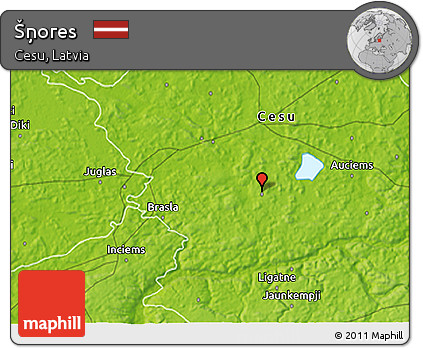 Physical 3D Map of Šņores