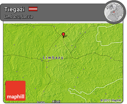 Physical 3D Map of Tiegaži