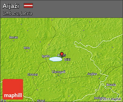 Physical 3D Map of Aijaži