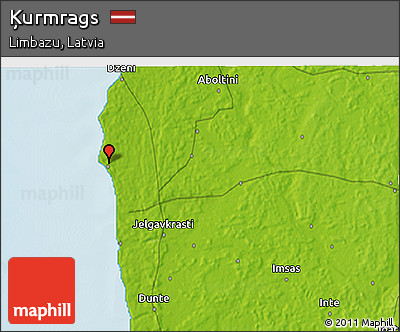 Physical 3D Map of Ķurmrags