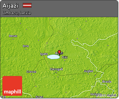 Physical 3D Map of Aijaži