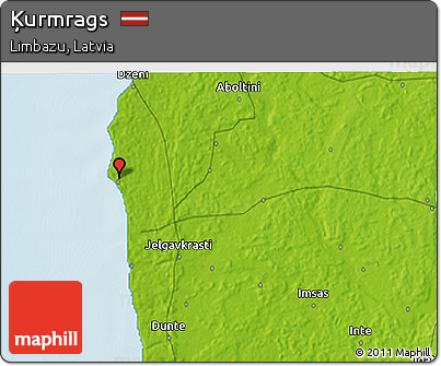 Physical 3D Map of Ķurmrags