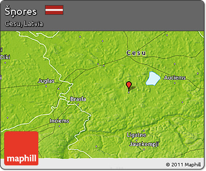 Physical 3D Map of Šņores