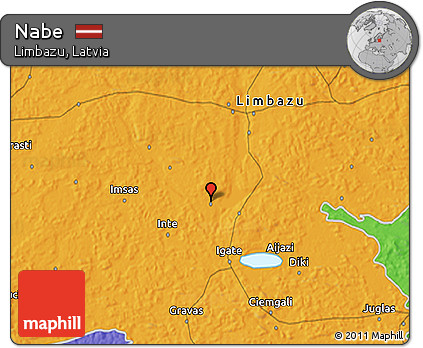 Political 3D Map of Nabe