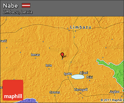 Political 3D Map of Nabe