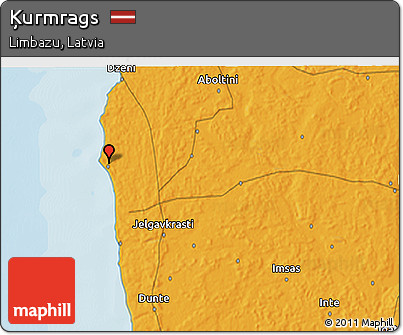 Political 3D Map of Ķurmrags