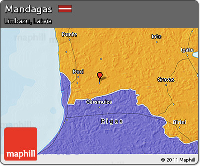 Political 3D Map of Mandagas