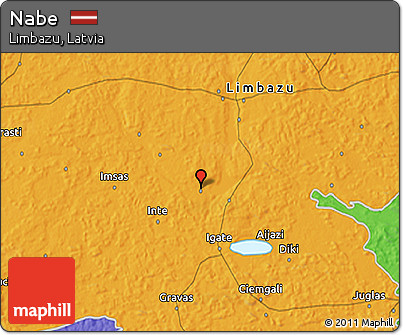 Political 3D Map of Nabe