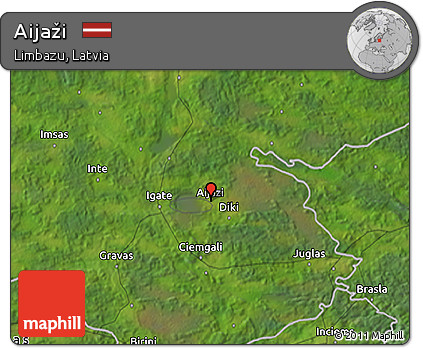 Satellite 3D Map of Aijaži