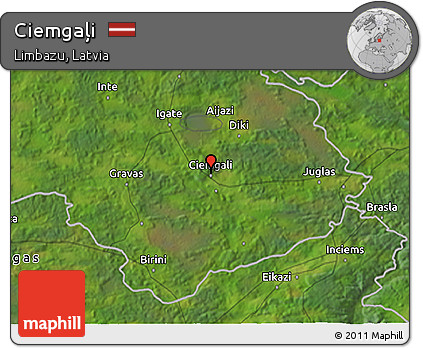 Satellite 3D Map of Ciemgaļi