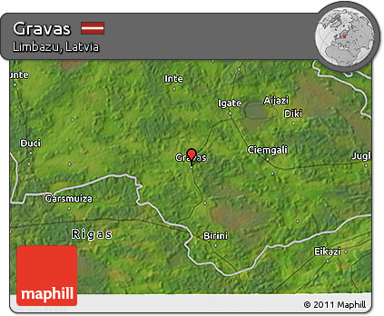 Satellite 3D Map of Gravas
